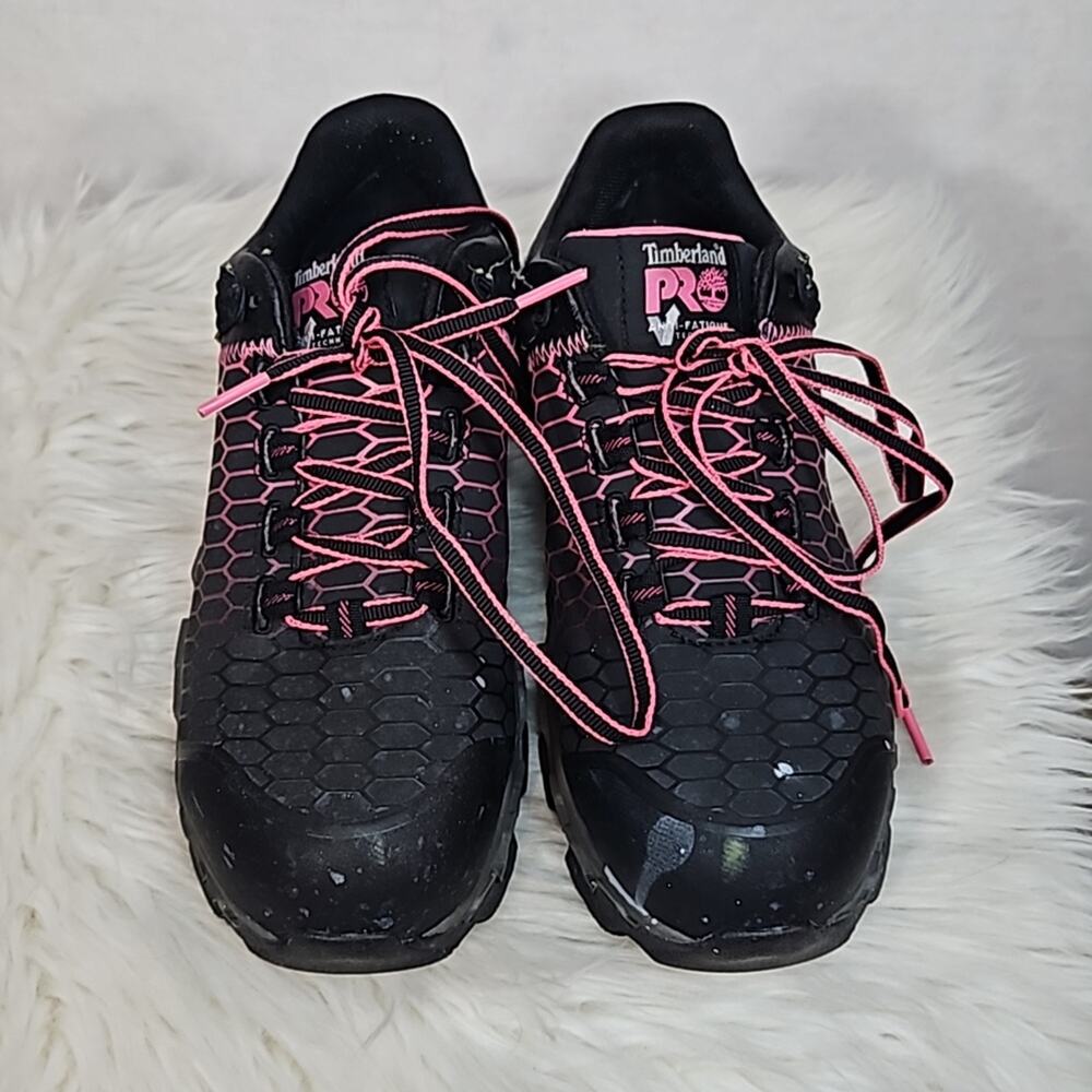 Timberland PRO Powertrain Sport Alloy Toe Shoes Black Pink
